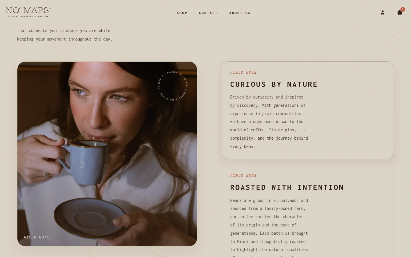 No Maps — Field notes con historia de origen