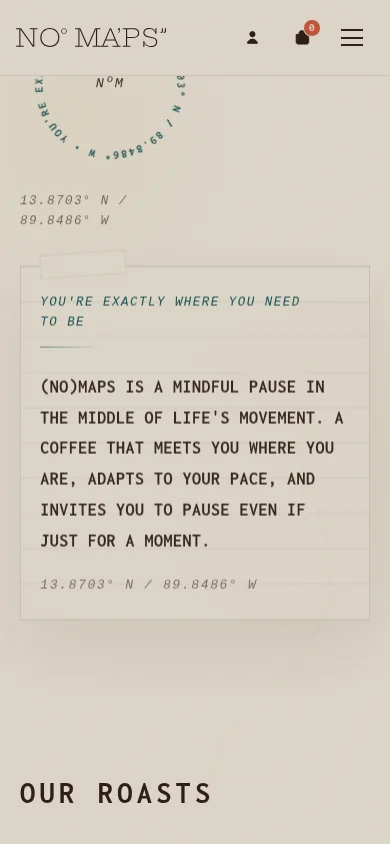 No Maps — Intro en mobile