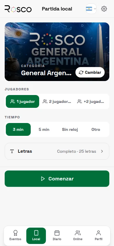 Rosco — Partida local en mobile