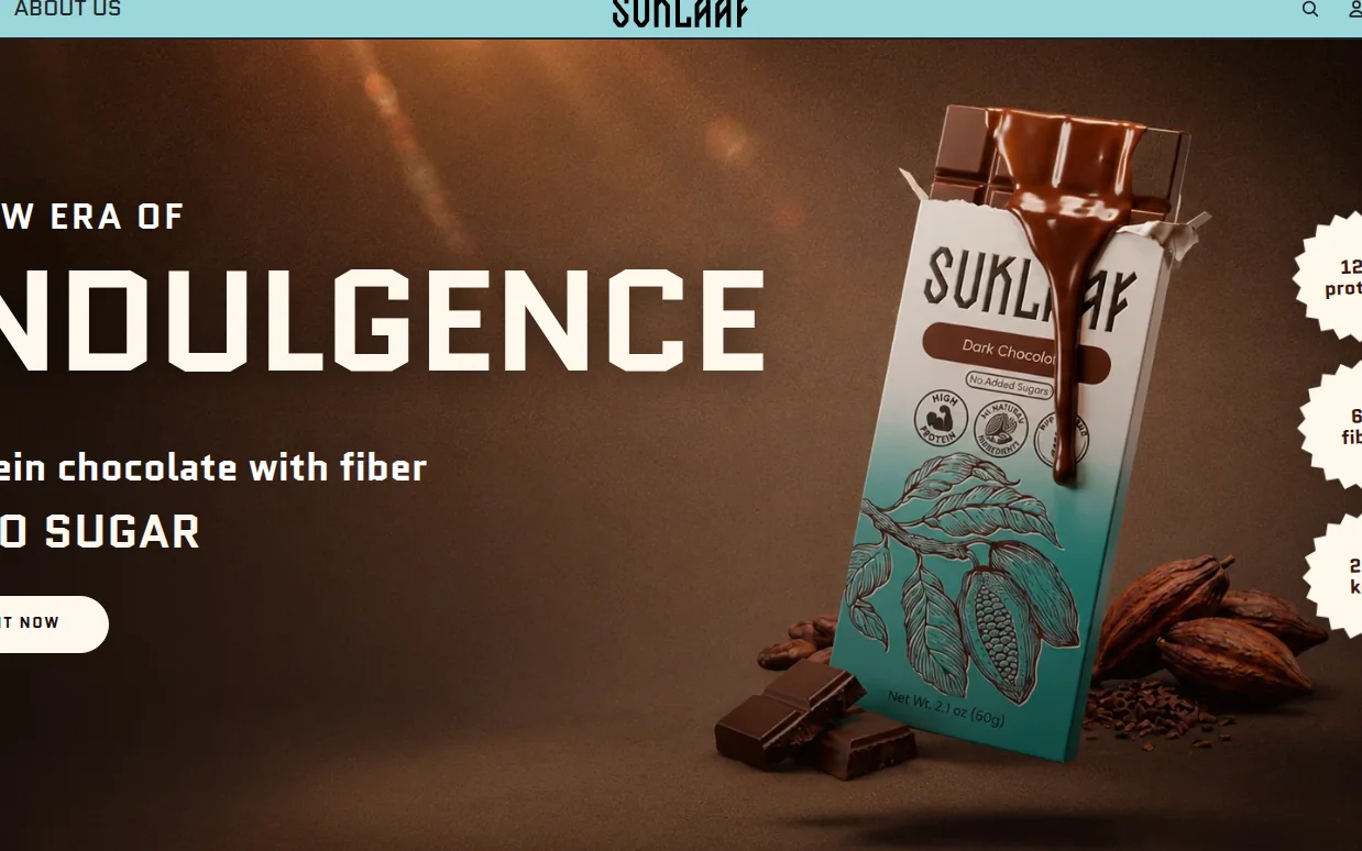 Suklaaf — Hero con el chocolate y sus números