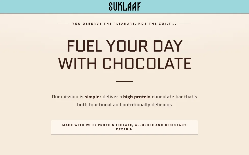 Suklaaf — Misión de marca: fuel your day with chocolate