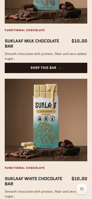 Suklaaf — Productos en mobile